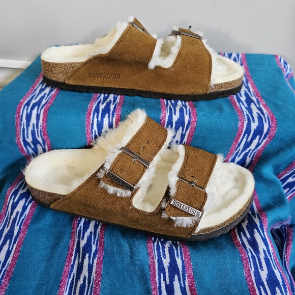 Birkenstock Arizona ShearlingSuede Leather New - Picture 5 of 9